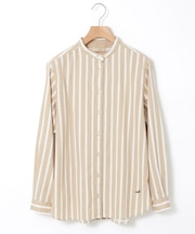 バンドカラー ストライプ ブラウス【一部店舗限定】