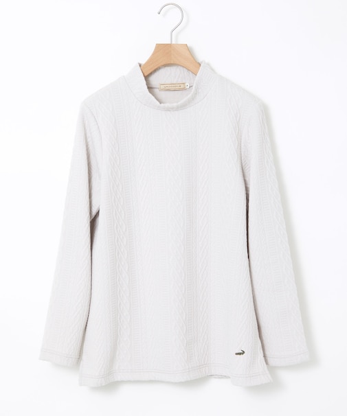 ケーブルジャカード ハイネック カットソー【一部店舗限定】