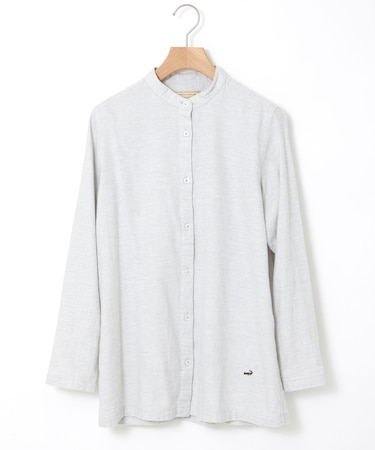 コットン バンドカラー チュニック【一部店舗限定】