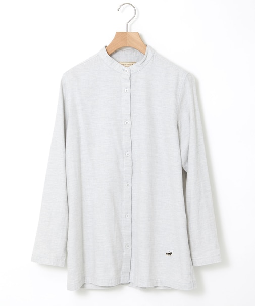 コットン バンドカラー チュニック【一部店舗限定】