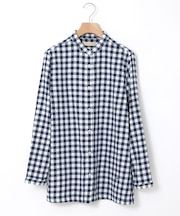 コットン バンドカラー チュニック【一部店舗限定】