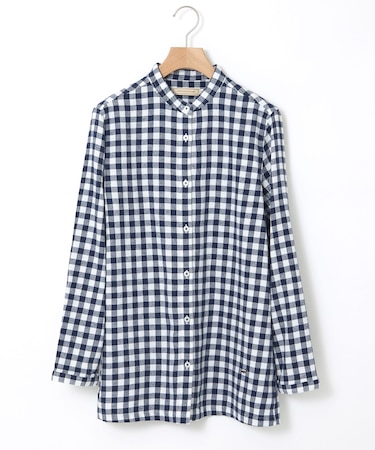 コットン バンドカラー チュニック【一部店舗限定】