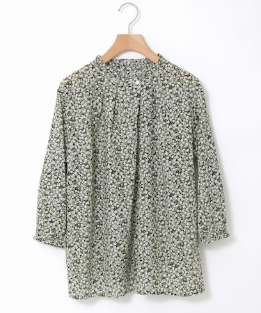 小花プリントブラウス