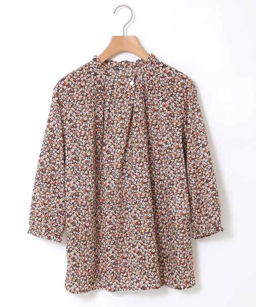 小花プリントブラウス