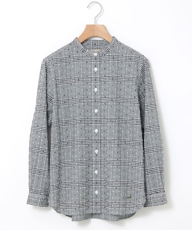 スタンドカラー カットドビー ブラウス