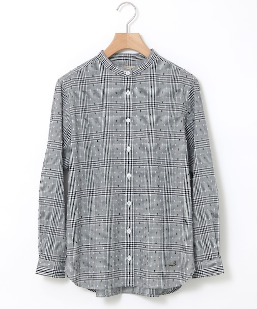 スタンドカラー カットドビー ブラウス