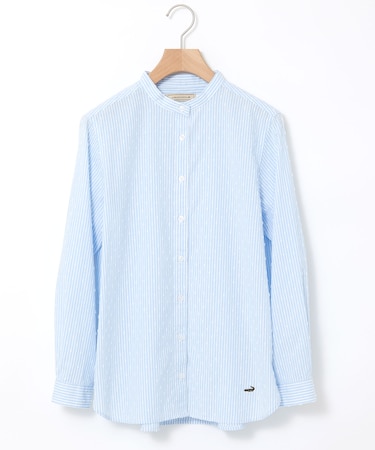 スタンドカラー カットドビー ブラウス