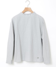 チェック柄 ガーゼ ブラウス