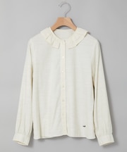 シャンブレー 襟デザイン ブラウス