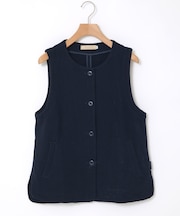 ツイード ノーカラー ベスト