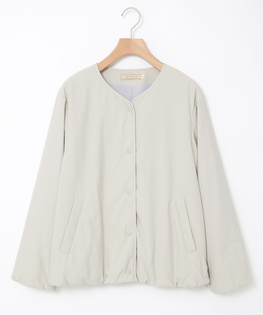 ノーカラー 中綿 ジャケット