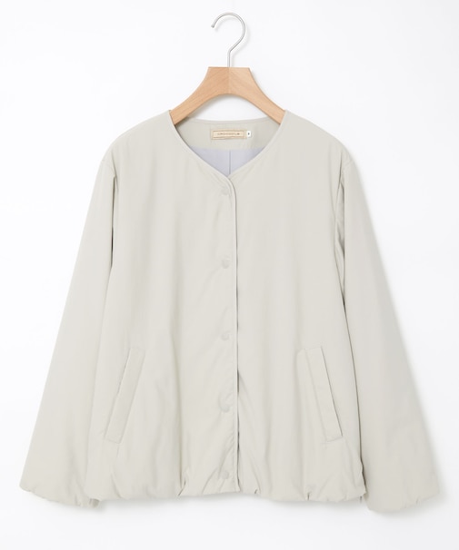 ノーカラー 中綿 ジャケット