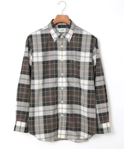 ピケ素材 チェック柄 シャツ