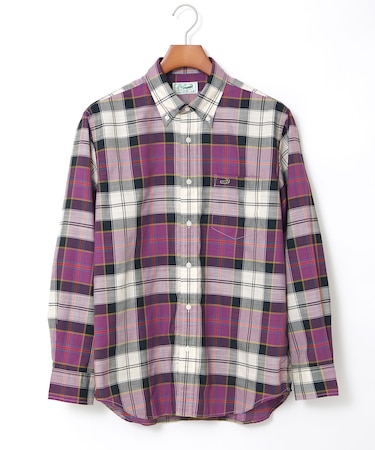 ピケ素材 チェック柄 シャツ