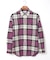 ピケ素材 チェック柄 シャツ