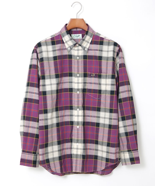 ピケ素材 チェック柄 シャツ