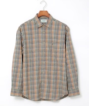 ピケ起毛 チェック柄 シャツ