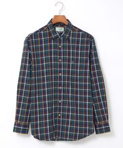 ピケ起毛 チェック柄 シャツ