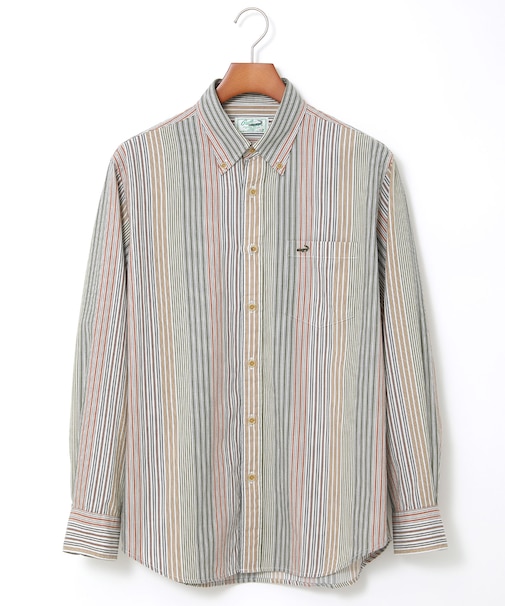 ピケ 配色 ストライプ シャツ