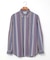 ピケ 配色 ストライプ シャツ