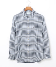 ギンガムチェック柄 レギュラーカラー シャツ