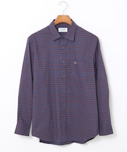 ギンガムチェック柄 レギュラーカラー シャツ