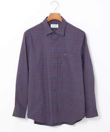 ギンガムチェック柄 レギュラーカラー シャツ