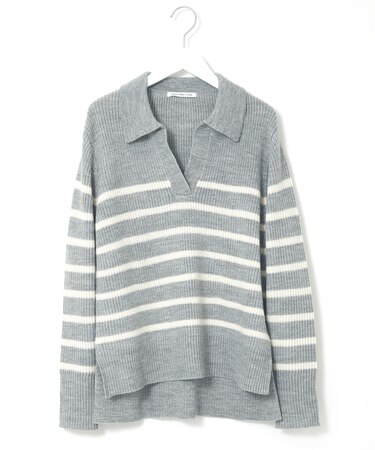 ウールブレンド スキッパー ニット