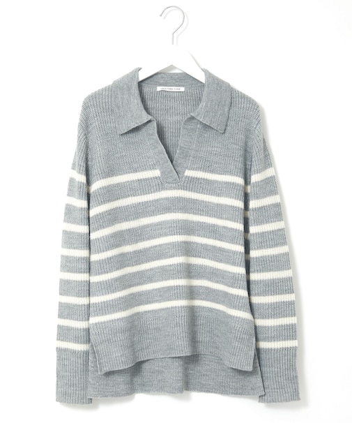 ウールブレンド スキッパー ニット