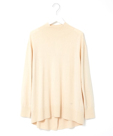 ウールブレンド アイレット ニットチュニック