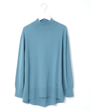 ウールブレンド アイレット ニットチュニック