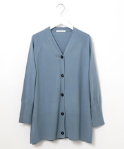 サイドスリット ミドル丈 カーディガン