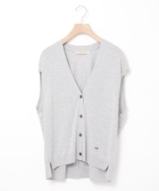 サイドスリット 前開き ニットベスト