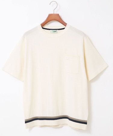 ラインデザイン ニット Tシャツ【接触冷感】【手洗いOK】