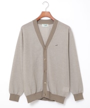 リネンブレンド バーズアイ カーディガン【手洗いOK】