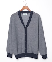 リネンブレンド バーズアイ カーディガン【手洗いOK】