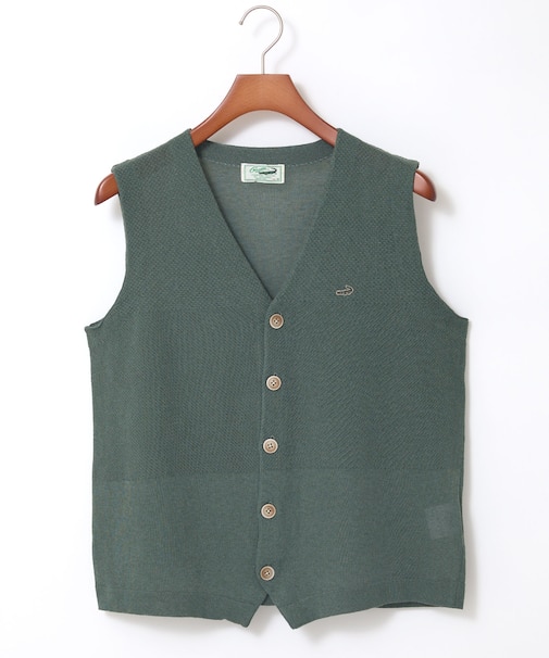 Vネック 前開き ベスト