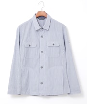 サッカー ストライプ柄 シャツアウター