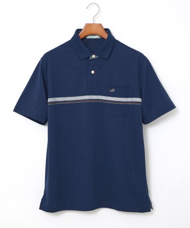 ラインプリント ポロシャツ