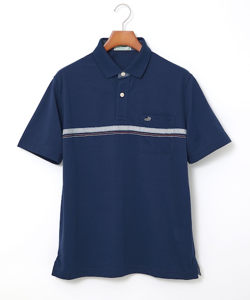 ラインプリント ポロシャツ