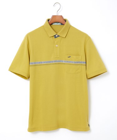 ラインプリント ポロシャツ