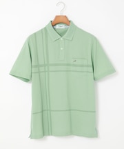 シャドーチェック柄 ポロシャツ