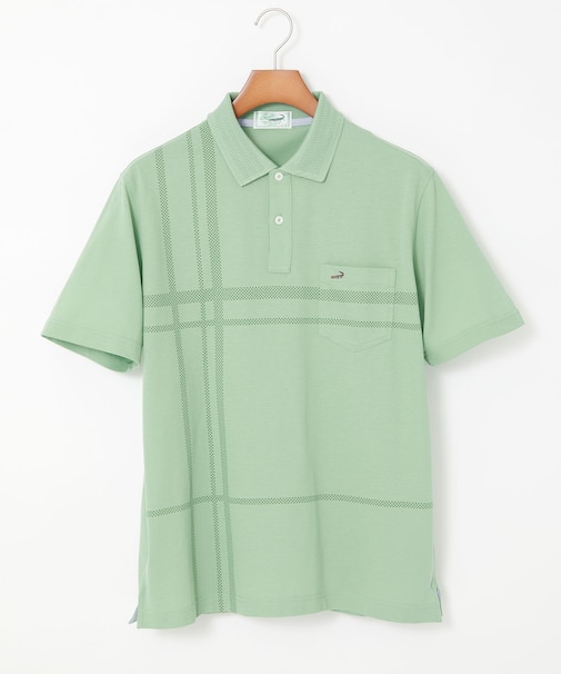 シャドーチェック柄 ポロシャツ