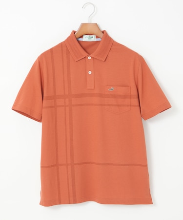 シャドーチェック柄 ポロシャツ