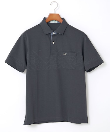 地柄 デザイン ポロシャツ