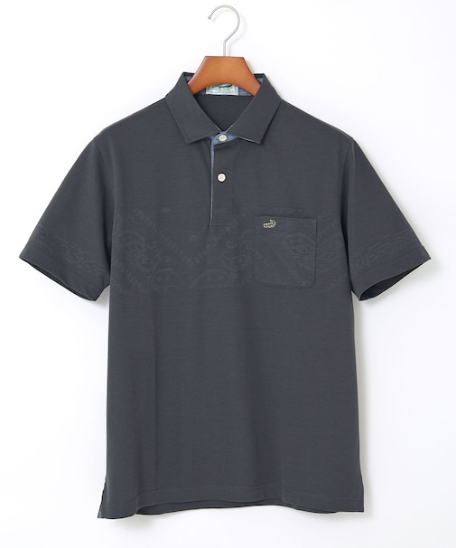 地柄 デザイン ポロシャツ