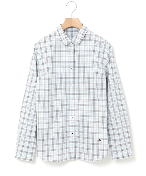 丸襟 チェック柄 ブラウス【オンラインショップ・一部店舗限定】