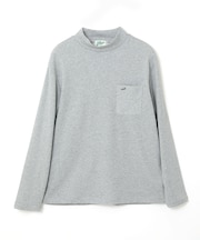 テレコ編み ハイネック Tシャツ