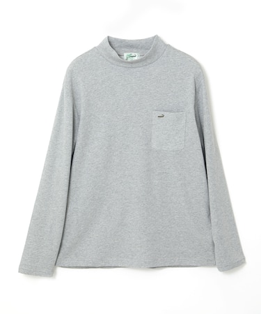 テレコ編み ハイネック Tシャツ