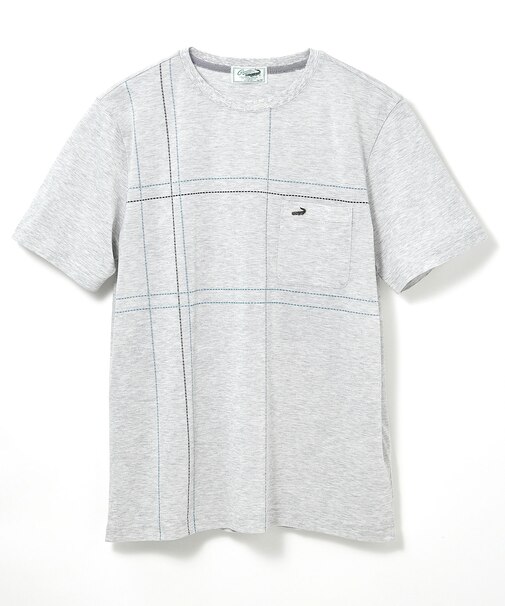 スノーコットン パネルチェック Tシャツ【接触冷感】